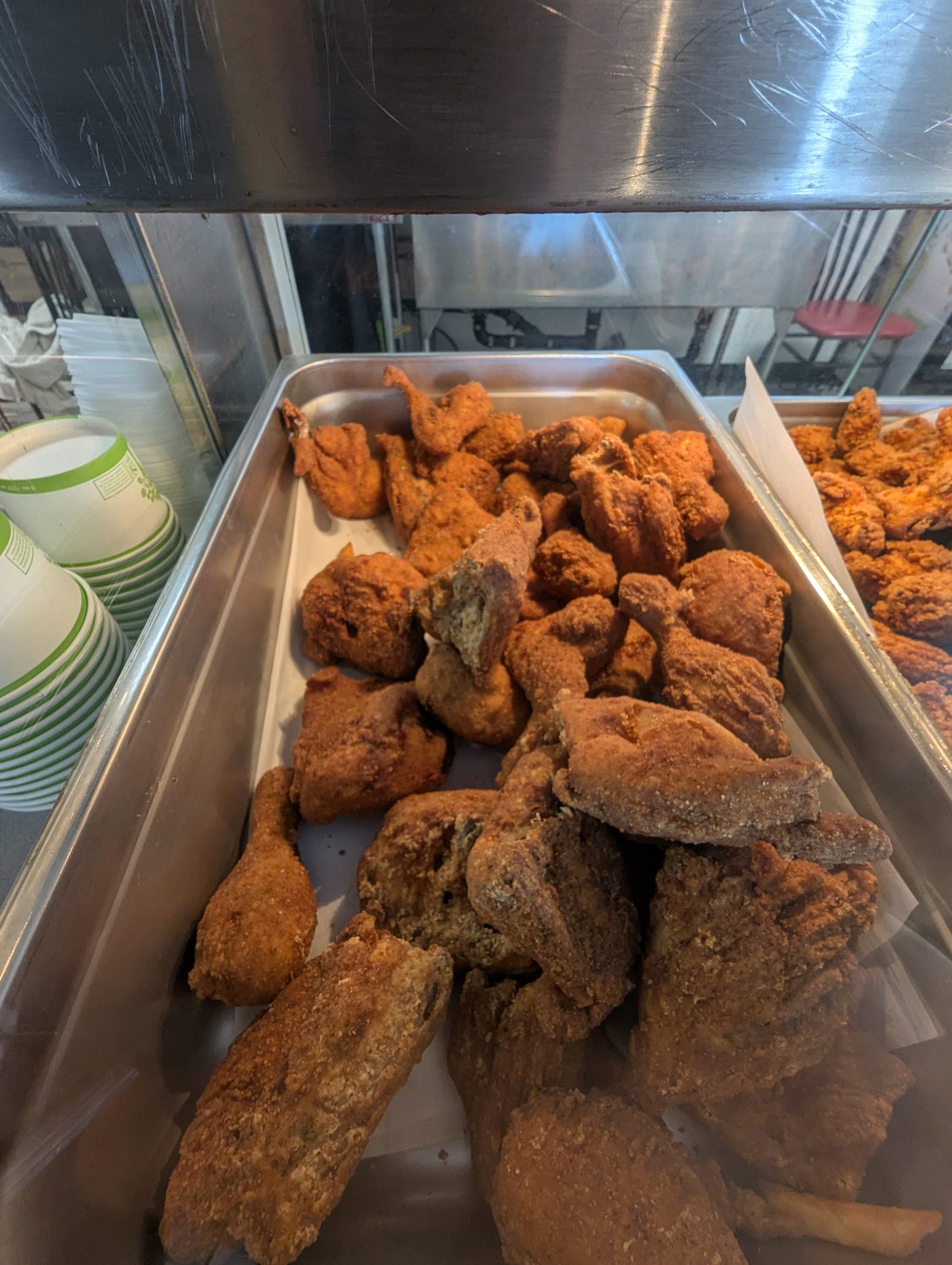 Fried chicken pieces
